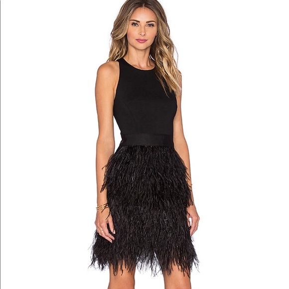 milly blair feather dress